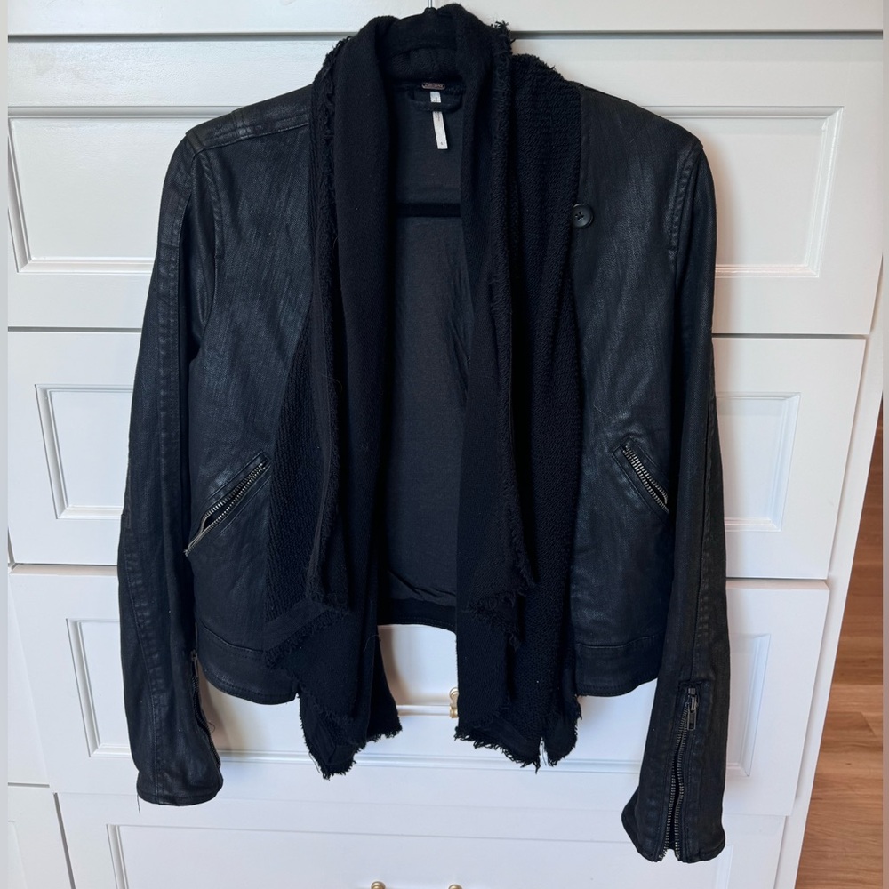 Free People Black Denim Jacket